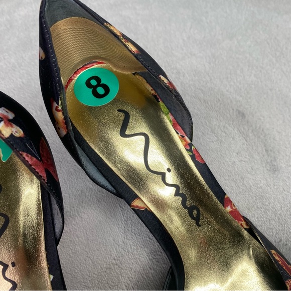 Nina Butterfly Peep Toe Heels Women’s Size 8 - Picture 6 of 10